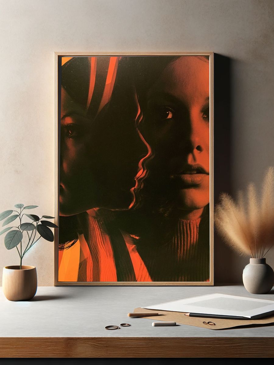 Dual Portrait Retro Print. — room view 2