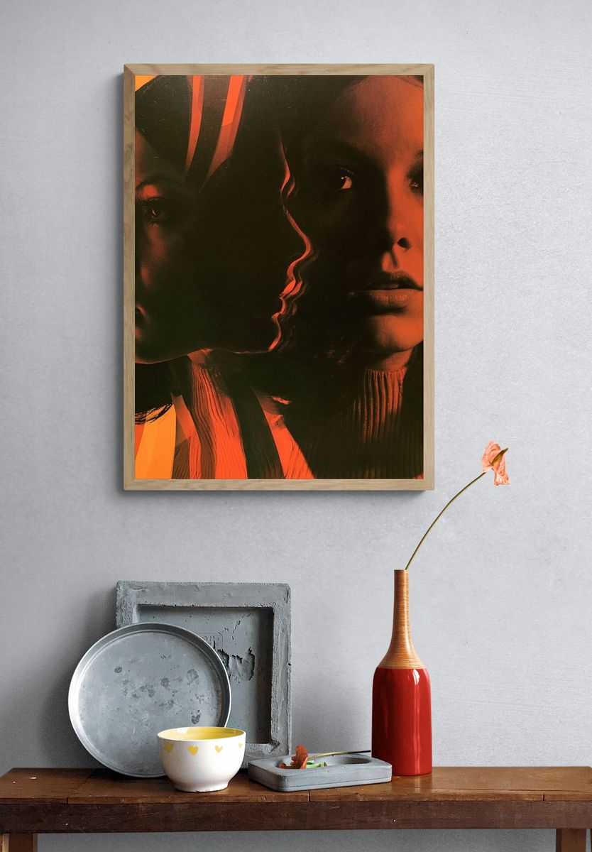 Dual Portrait Retro Print. — room view 3