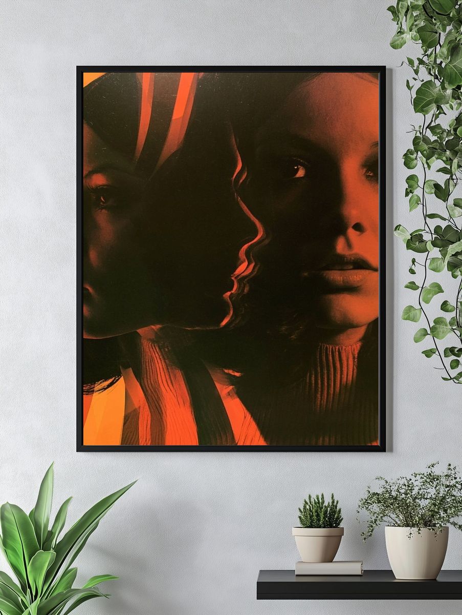 Dual Portrait Retro Print. — room view 4