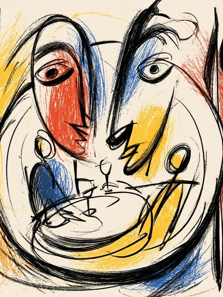 Abstract Face Sketch Poster. poster — fine-art art
