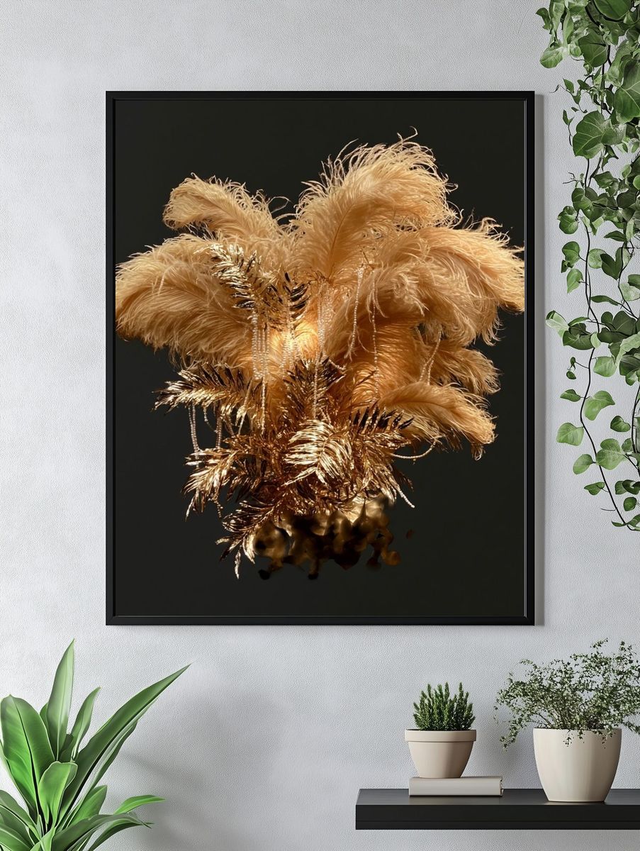 Golden Feather Bouquet Poster. — room view 4