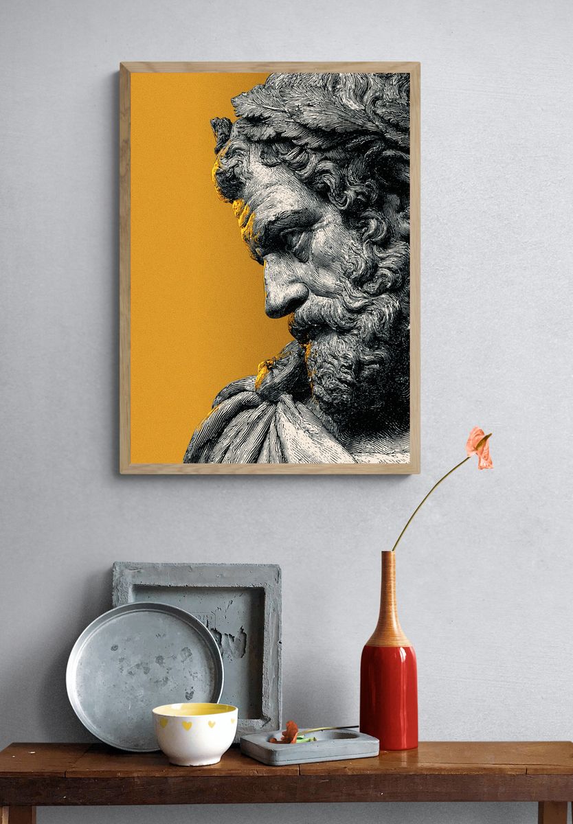Classical Marble Bust Print. — room view 3