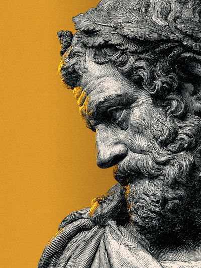 Classical Marble Bust Print.