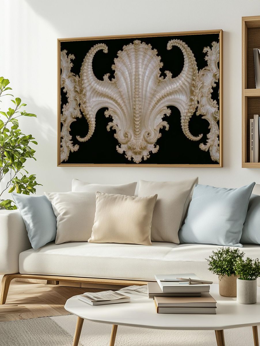 Baroque Shell Ornament Print. — room view 2