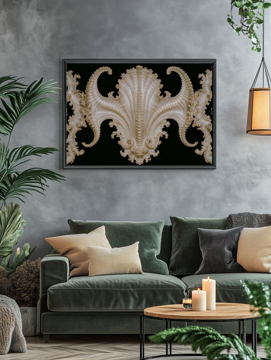 Baroque Shell Ornament Print. — room view 4