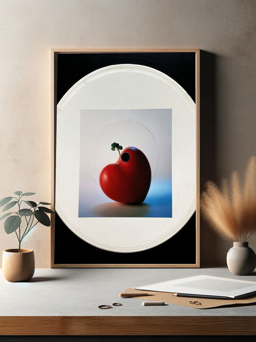 Heart Fruit Still Life Poster. — room view 2