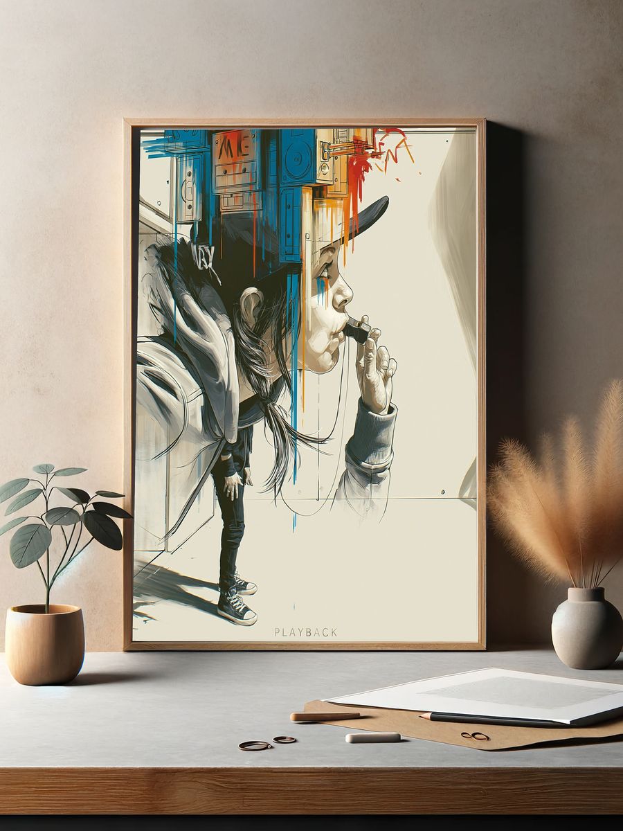 Playback Street-Art Poster. — room view 2