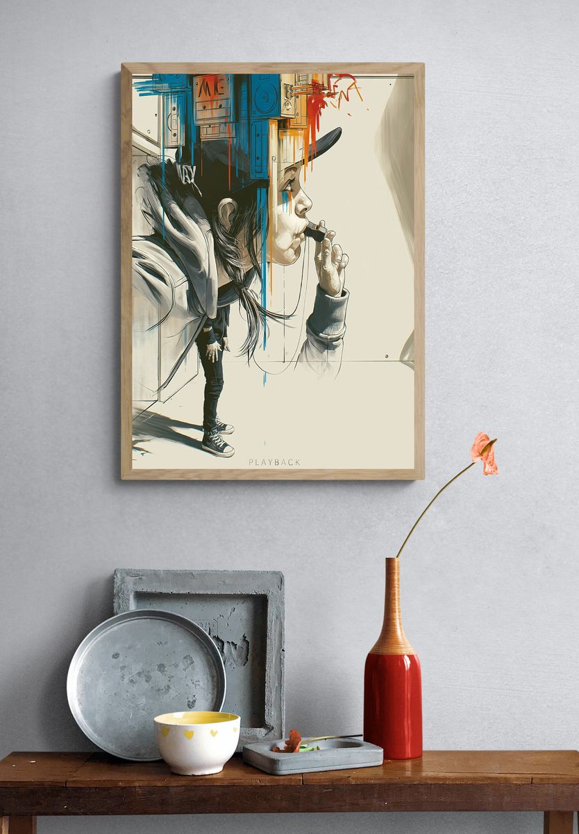Playback Street-Art Poster. — room view 3