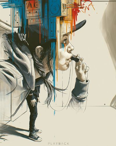 Playback Street-Art Poster.