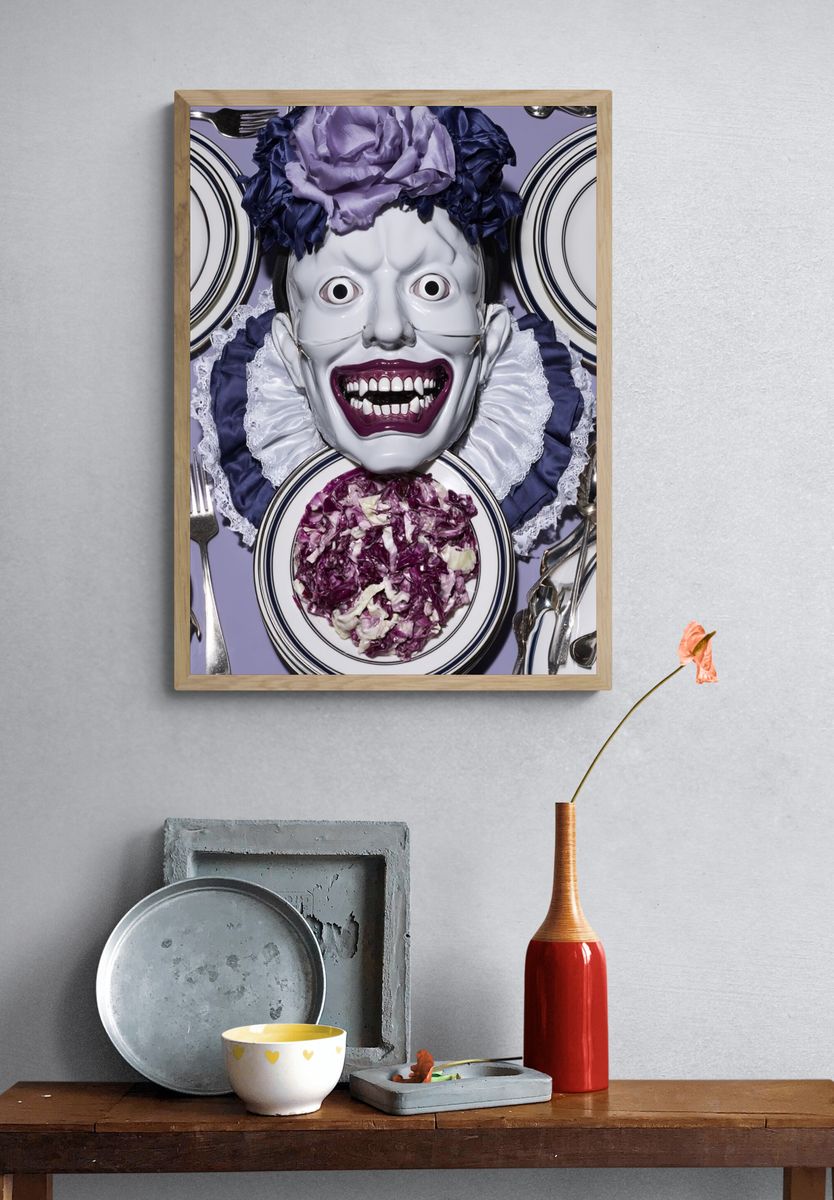 Surreal Dinner Table Portrait Print. — room view 3