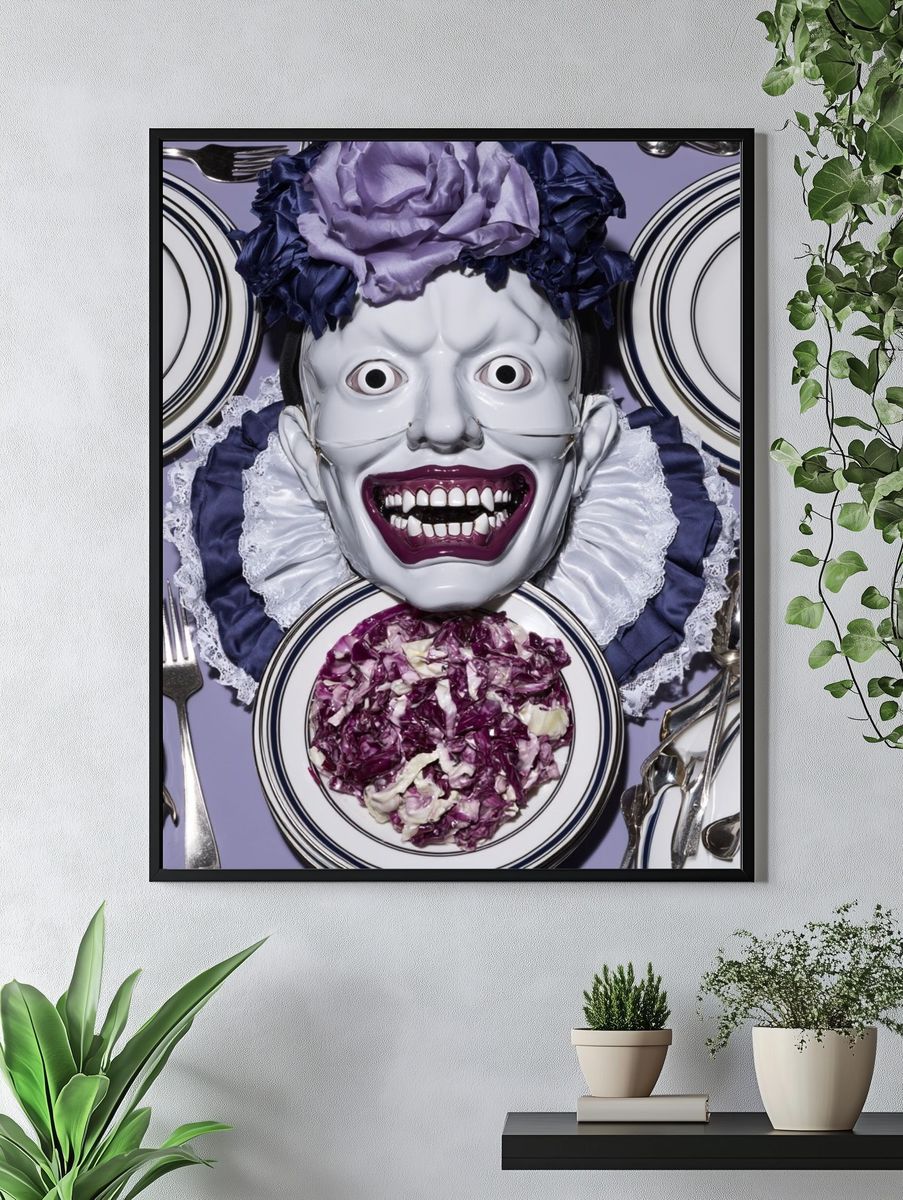 Surreal Dinner Table Portrait Print. — room view 4