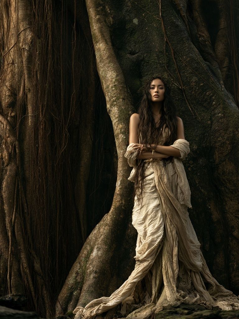 Forest Goddess Portrait Print. poster — fine-art art
