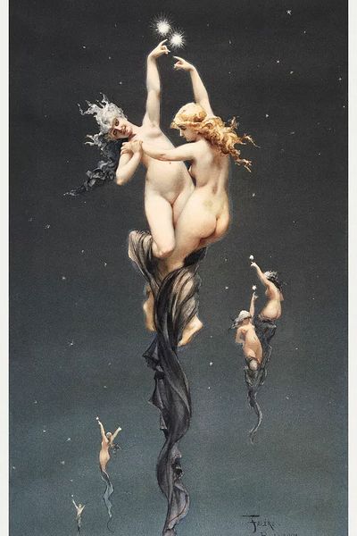 Twin Stars (1851–1896) Luis Falero. poster print