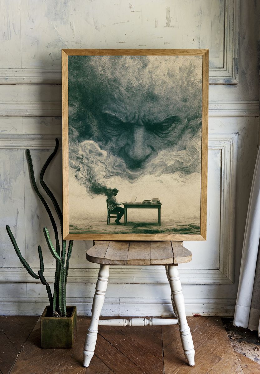 Surreal Mindscape Fine-Art Print. room preview