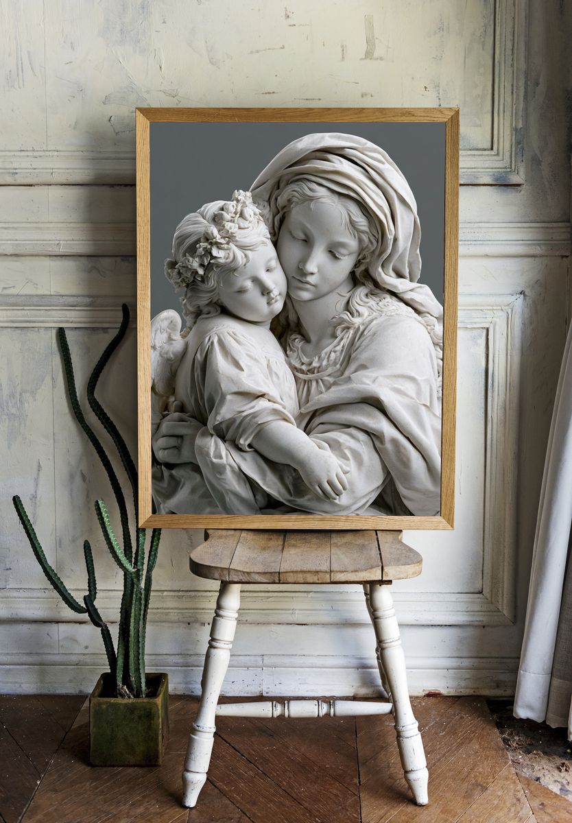 Marble Madonna and Child Fine-Art Print. — room view 1