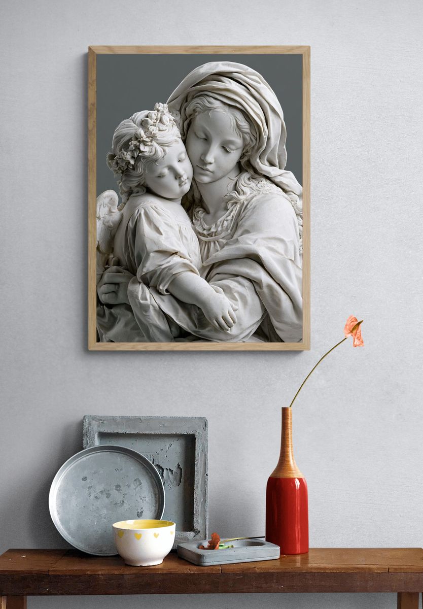 Marble Madonna and Child Fine-Art Print. — room view 3