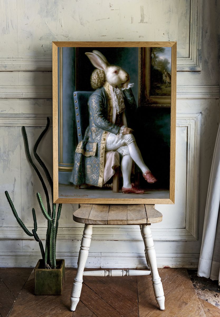Rabbit Aristocrat Fine-Art Print. — room view 1