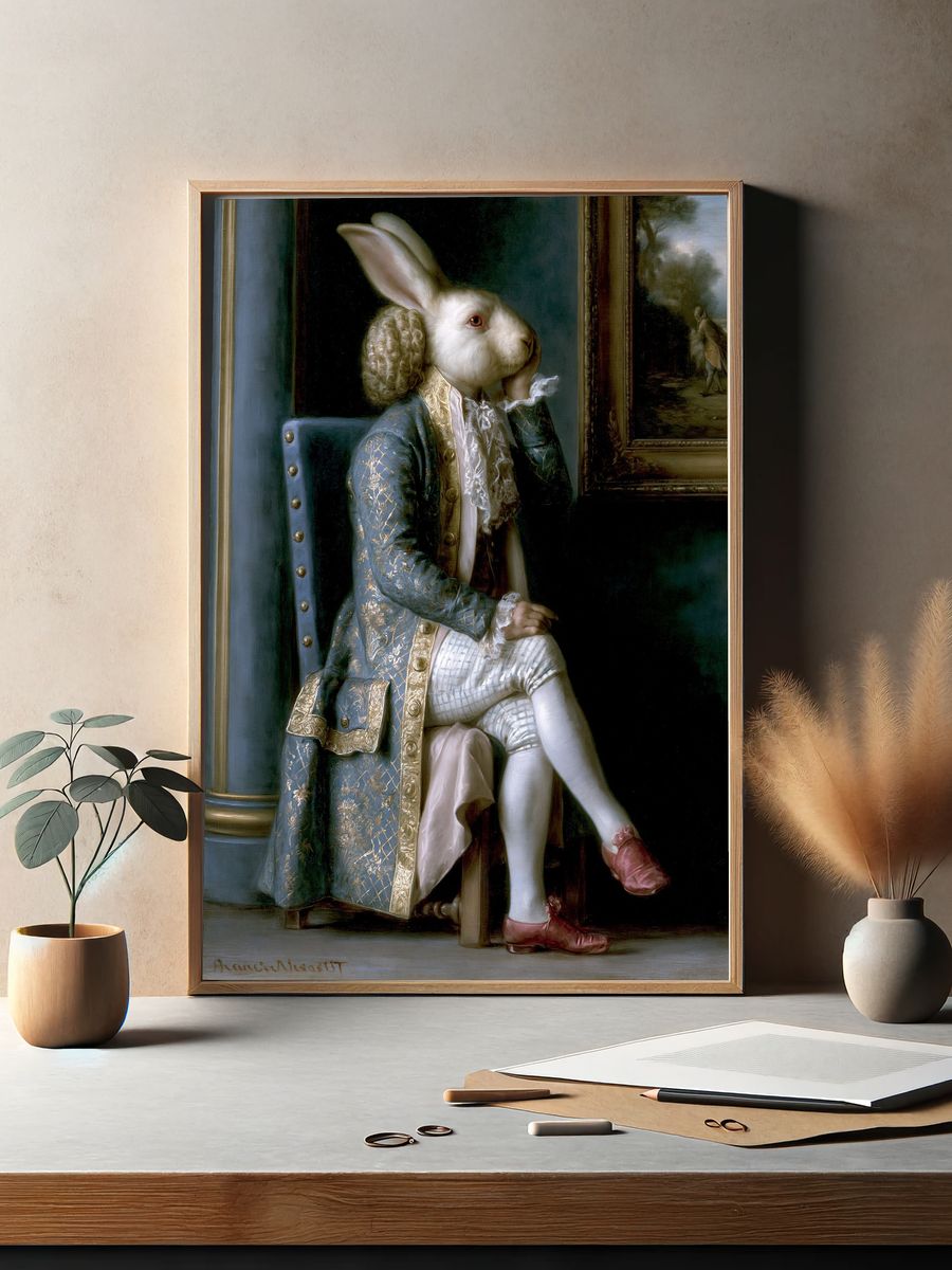 Rabbit Aristocrat Fine-Art Print. — room view 2
