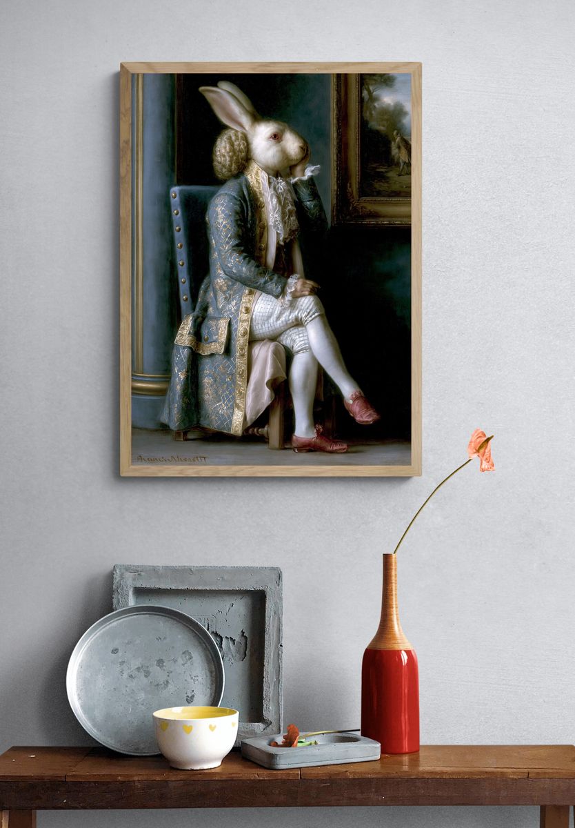 Rabbit Aristocrat Fine-Art Print. — room view 3