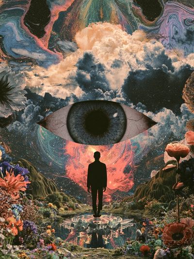 Surreal Cosmic Eye Poster. poster