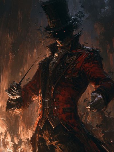 Dark Top Hat Conductor Poster. poster
