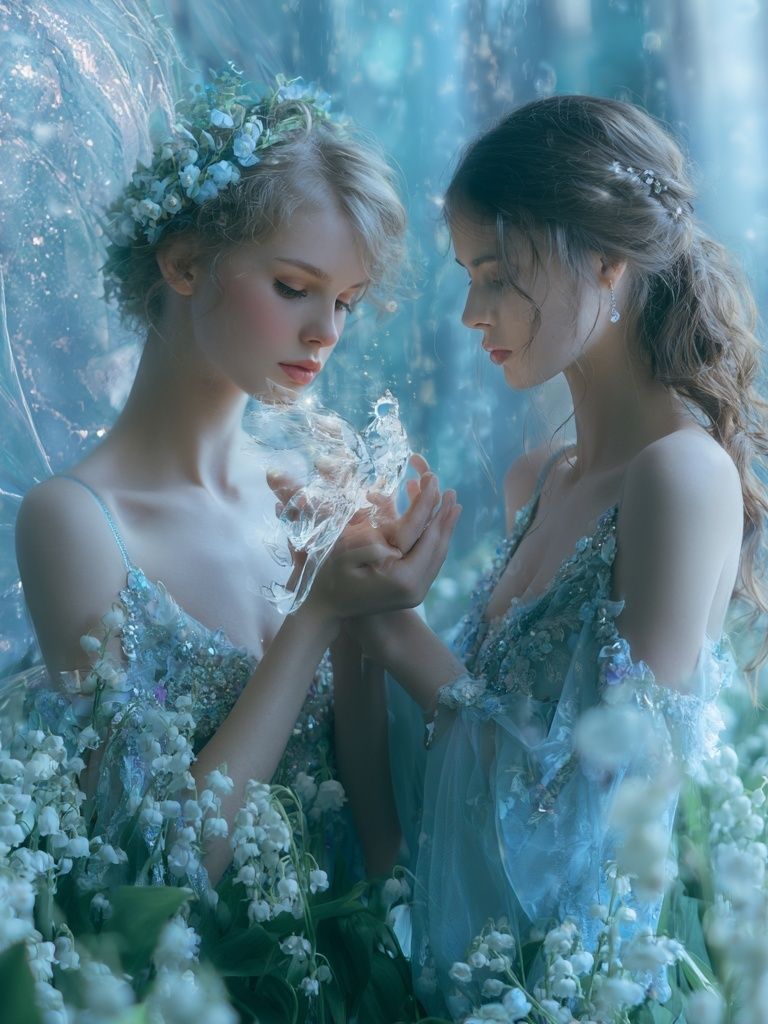 Dreamy Floral Portrait Print. poster detail