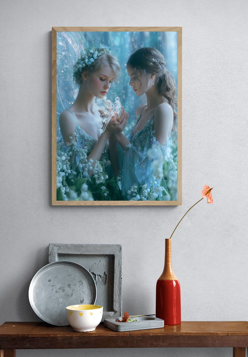 Dreamy Floral Portrait Print. — room view 3