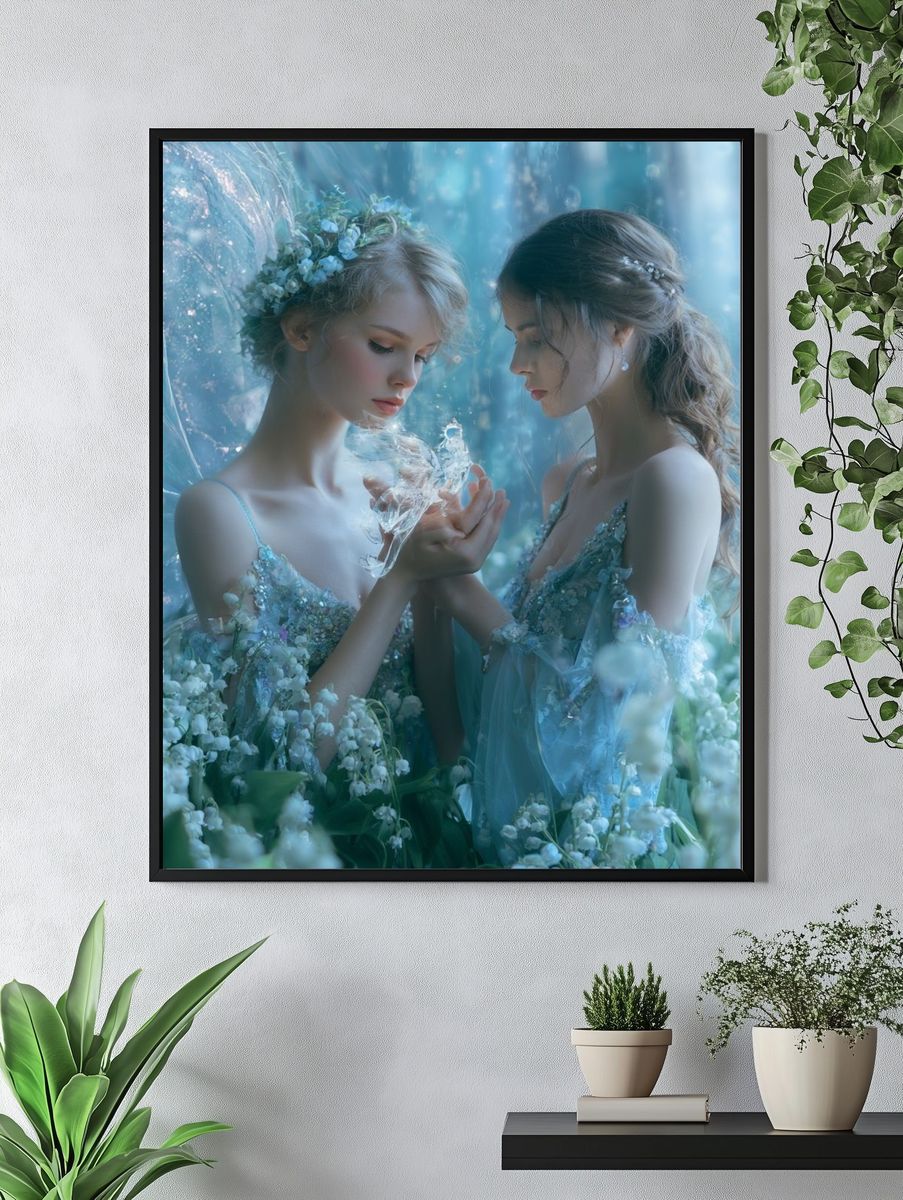 Dreamy Floral Portrait Print. — room view 4