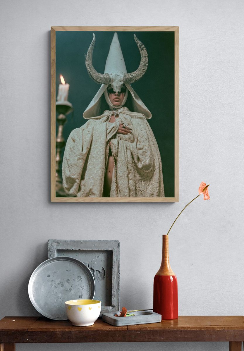 Horned Ritual Portrait Print. — room view 3