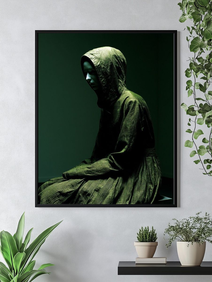 Hooded Figure Portrait Print. — room view 4