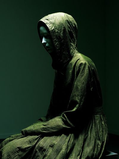 Hooded Figure Portrait Print.