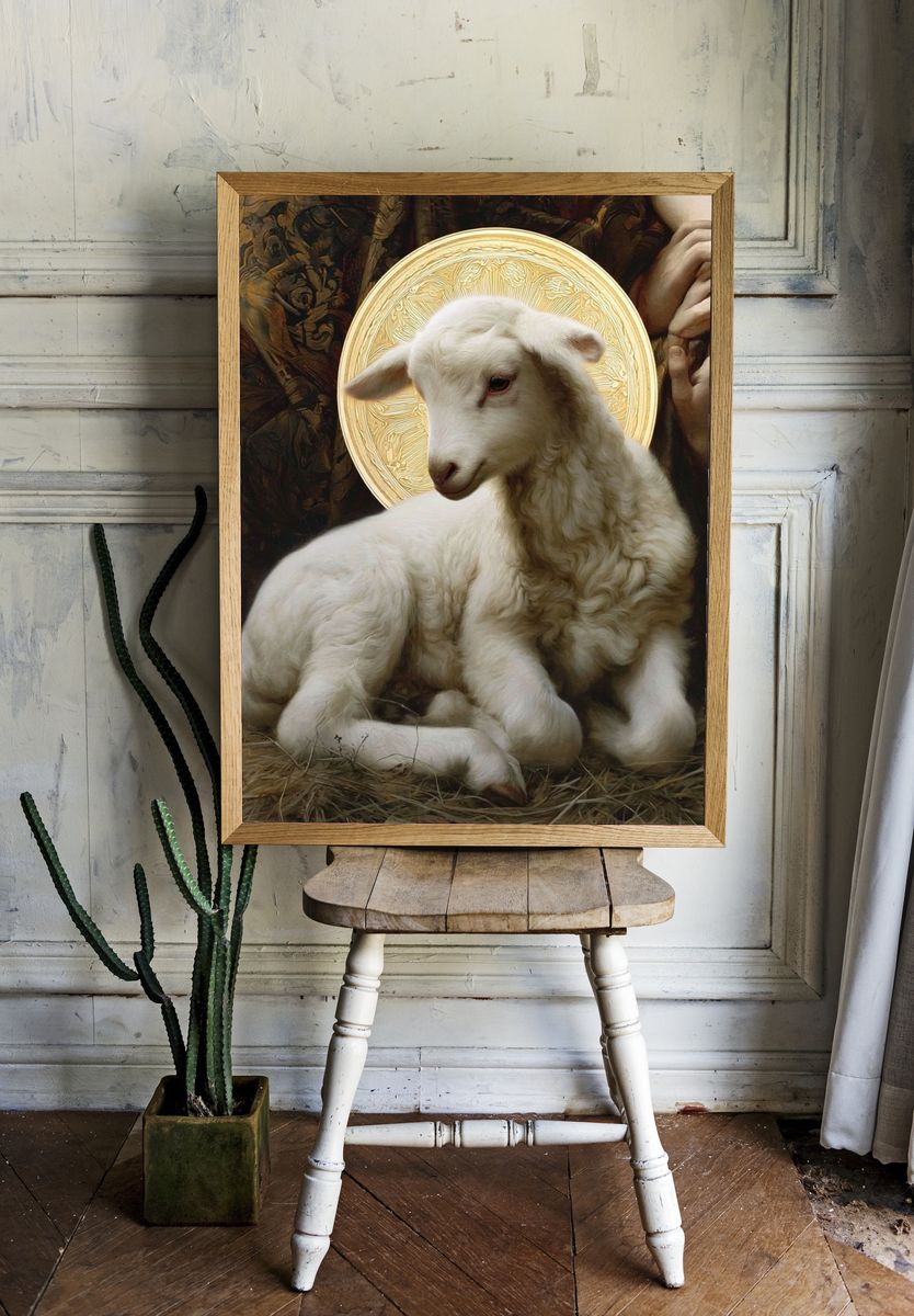 Sacred Lamb Fine-Art Print. — room view 1
