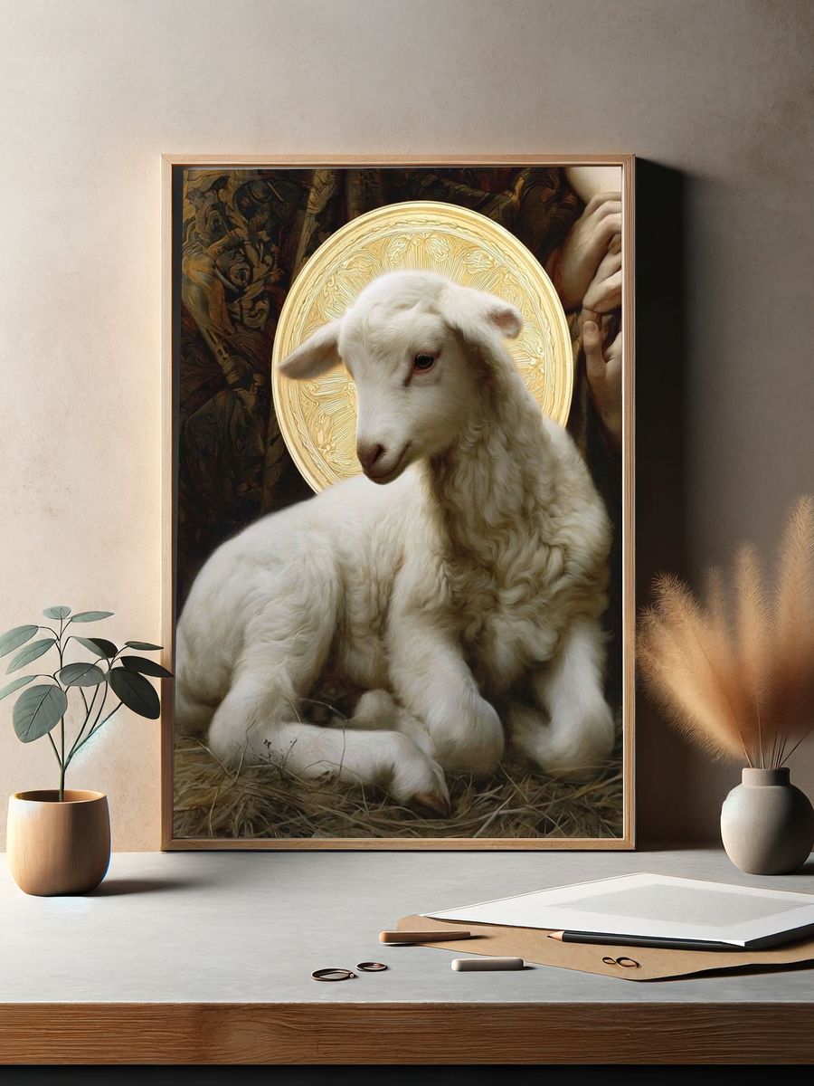 Sacred Lamb Fine-Art Print. — room view 2
