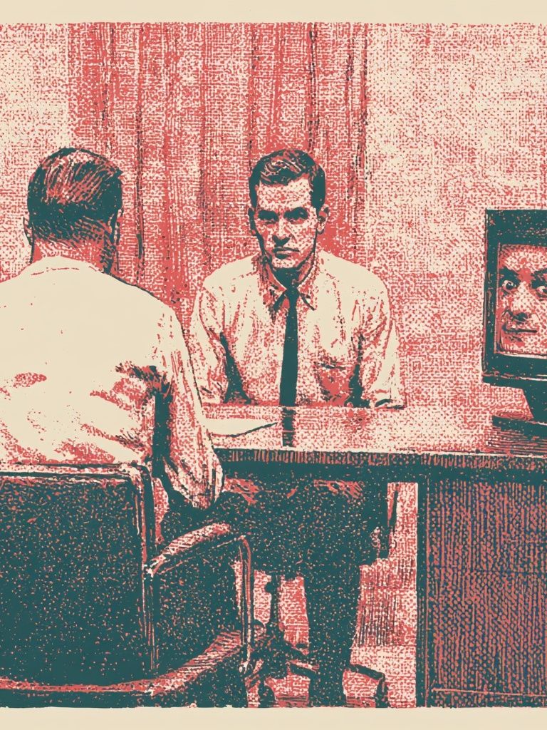 Surreal Office Reflection Print. poster detail