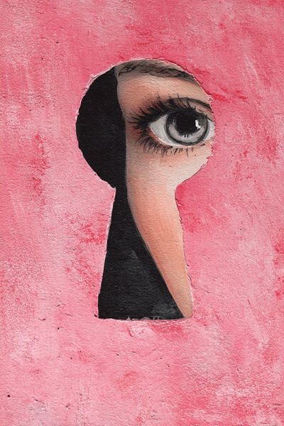 Keyhole Eye Surrealism Print.