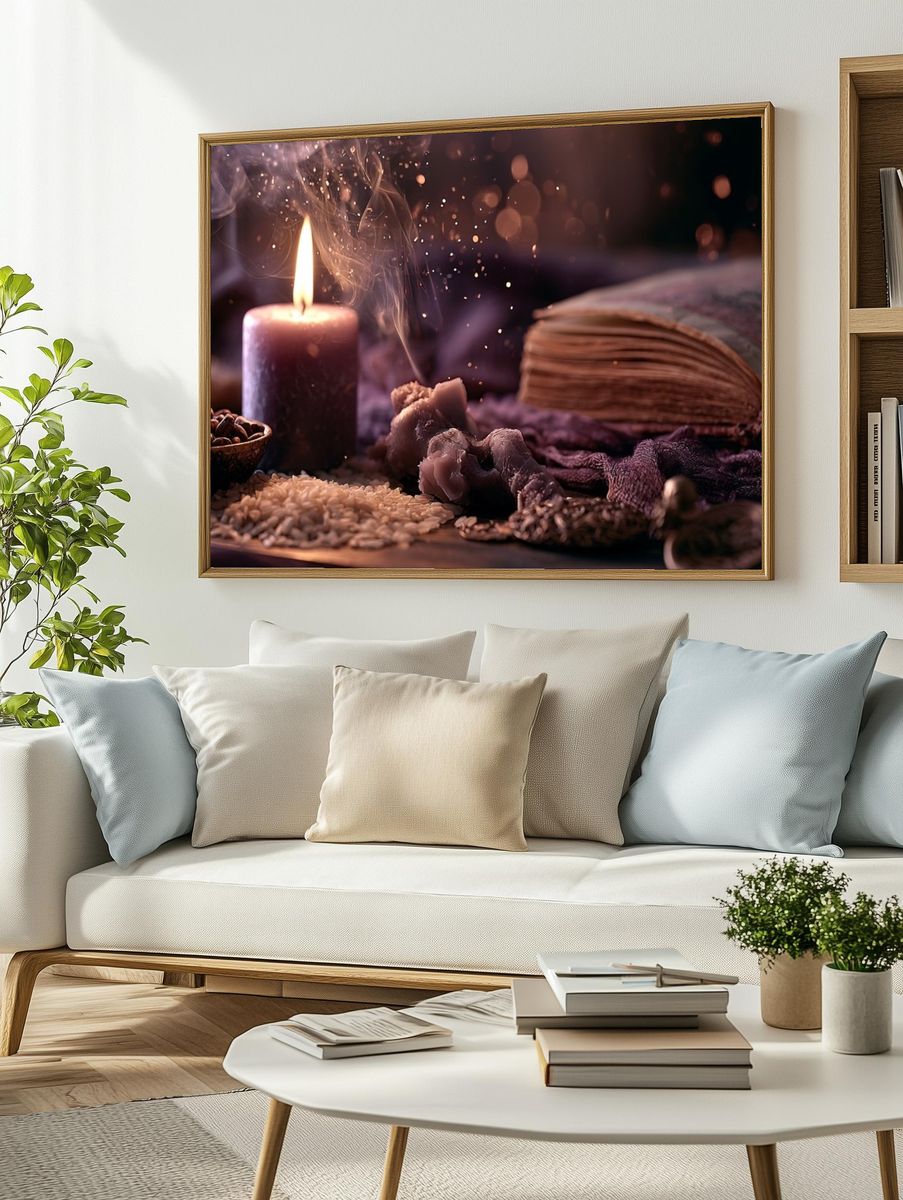 Mystic Candle Still Life Poster. — room view 2