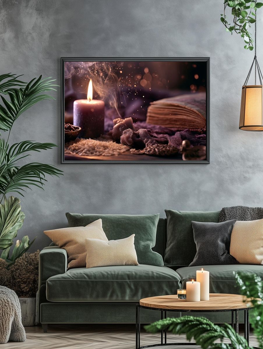 Mystic Candle Still Life Poster. — room view 4