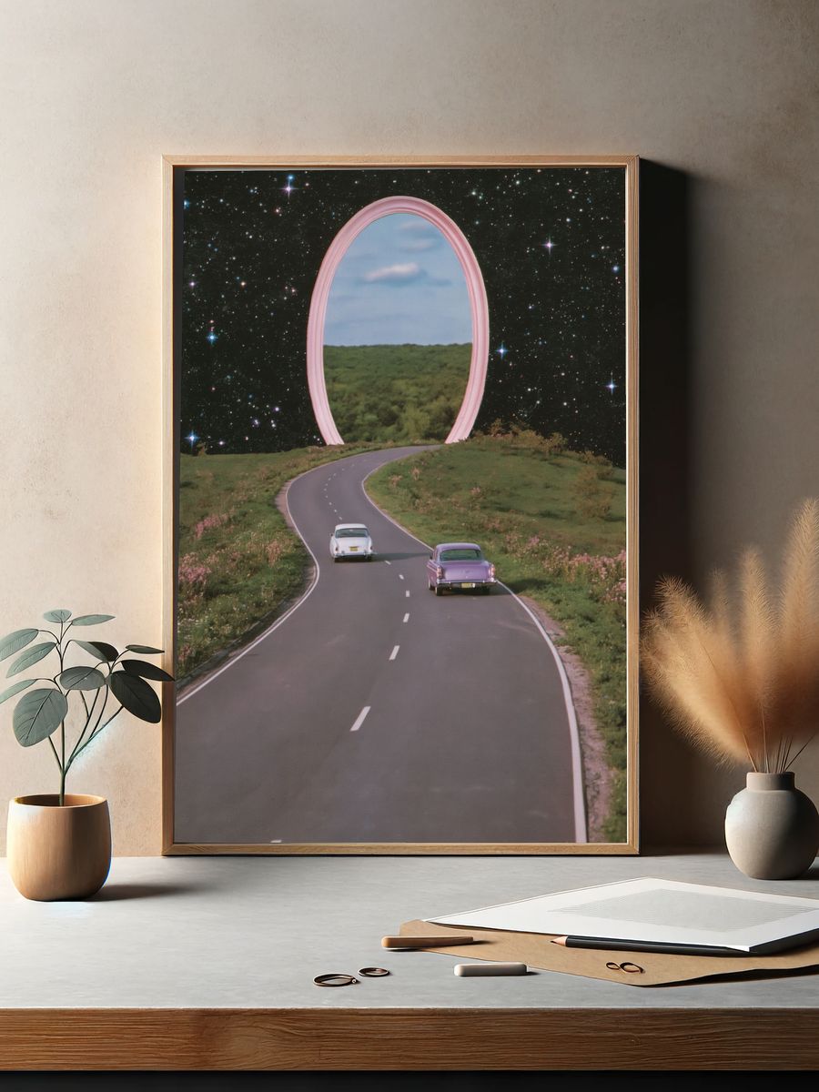 Surreal Cosmic Road Trip Poster. — room view 2