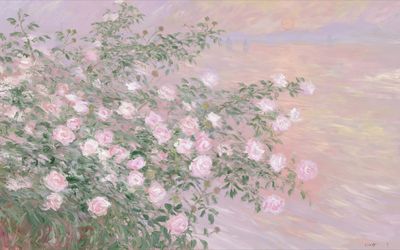 Pastel Rose Garden Print.