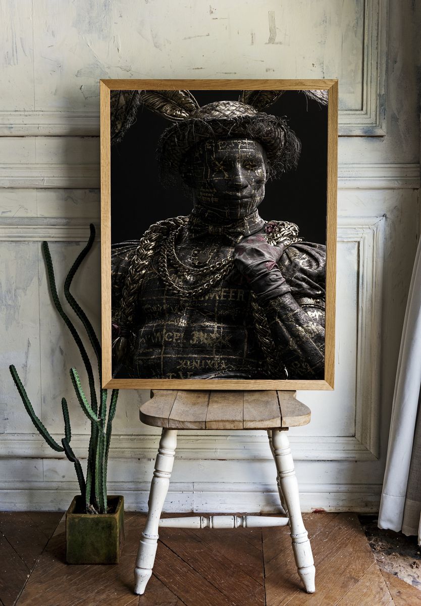 Dark Surreal Portrait Print. — room view 1
