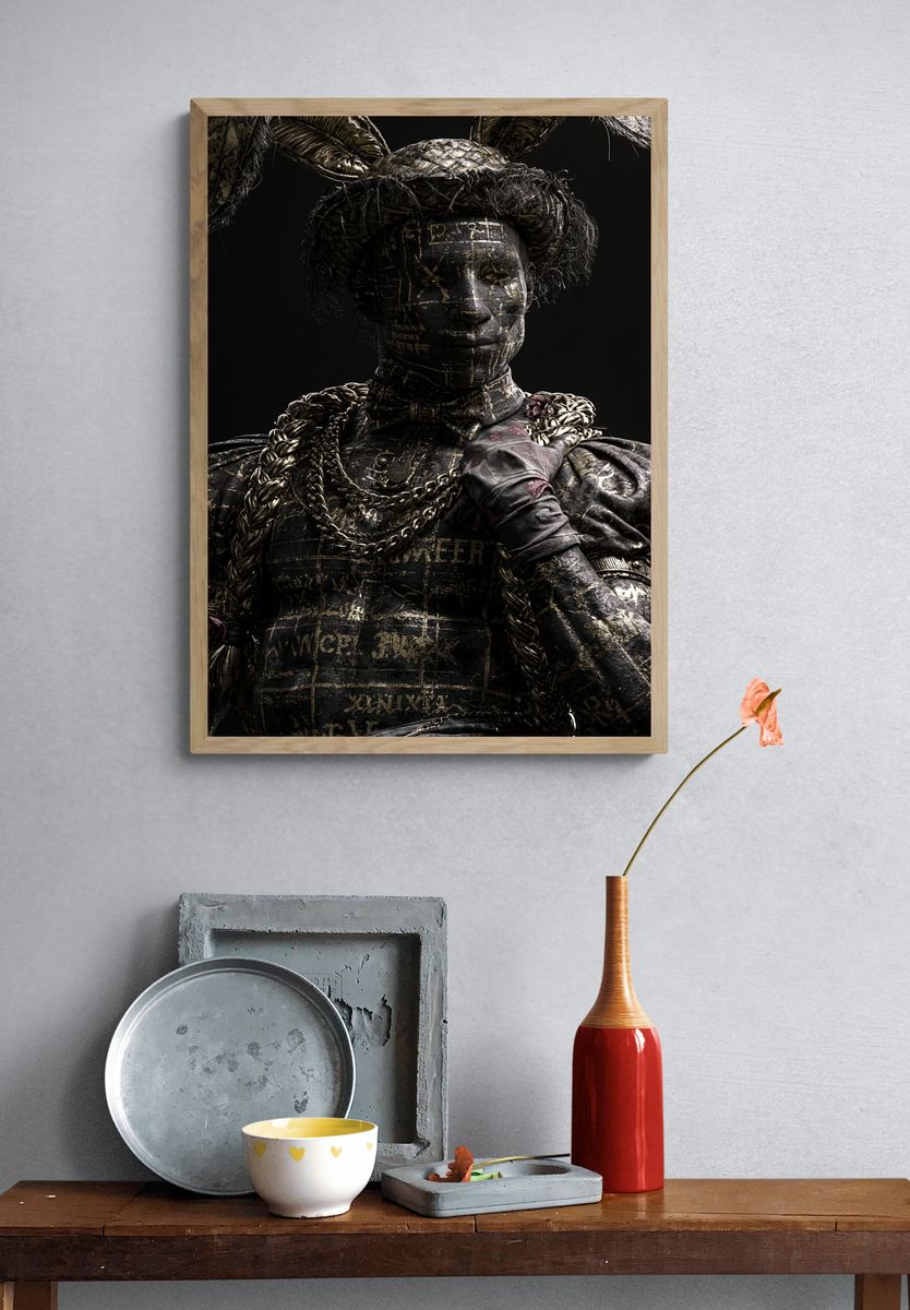 Dark Surreal Portrait Print. — room view 3
