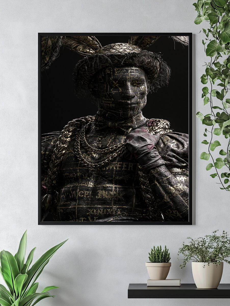 Dark Surreal Portrait Print. — room view 4
