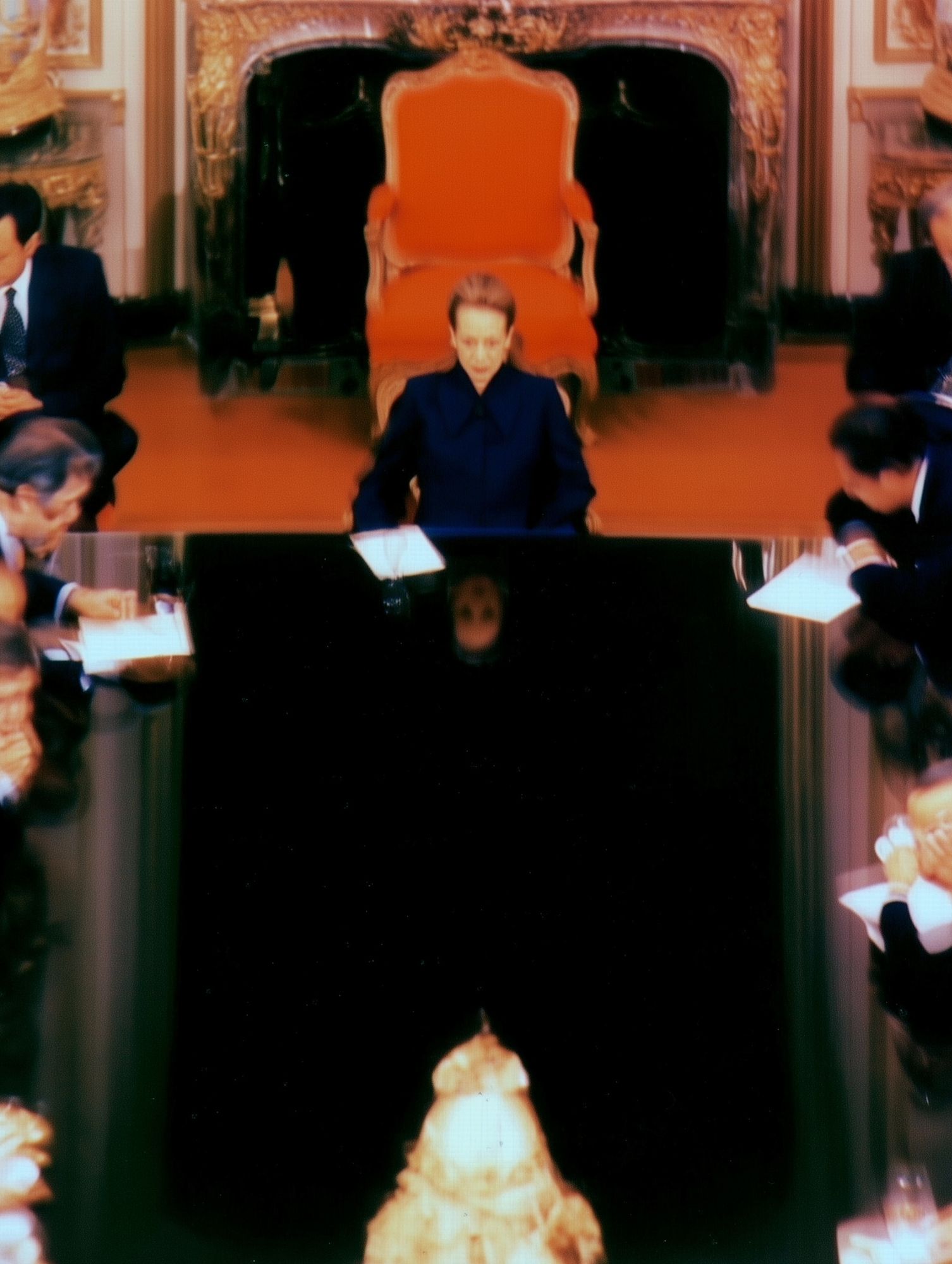 Surreal Courtroom Scene Print. poster detail