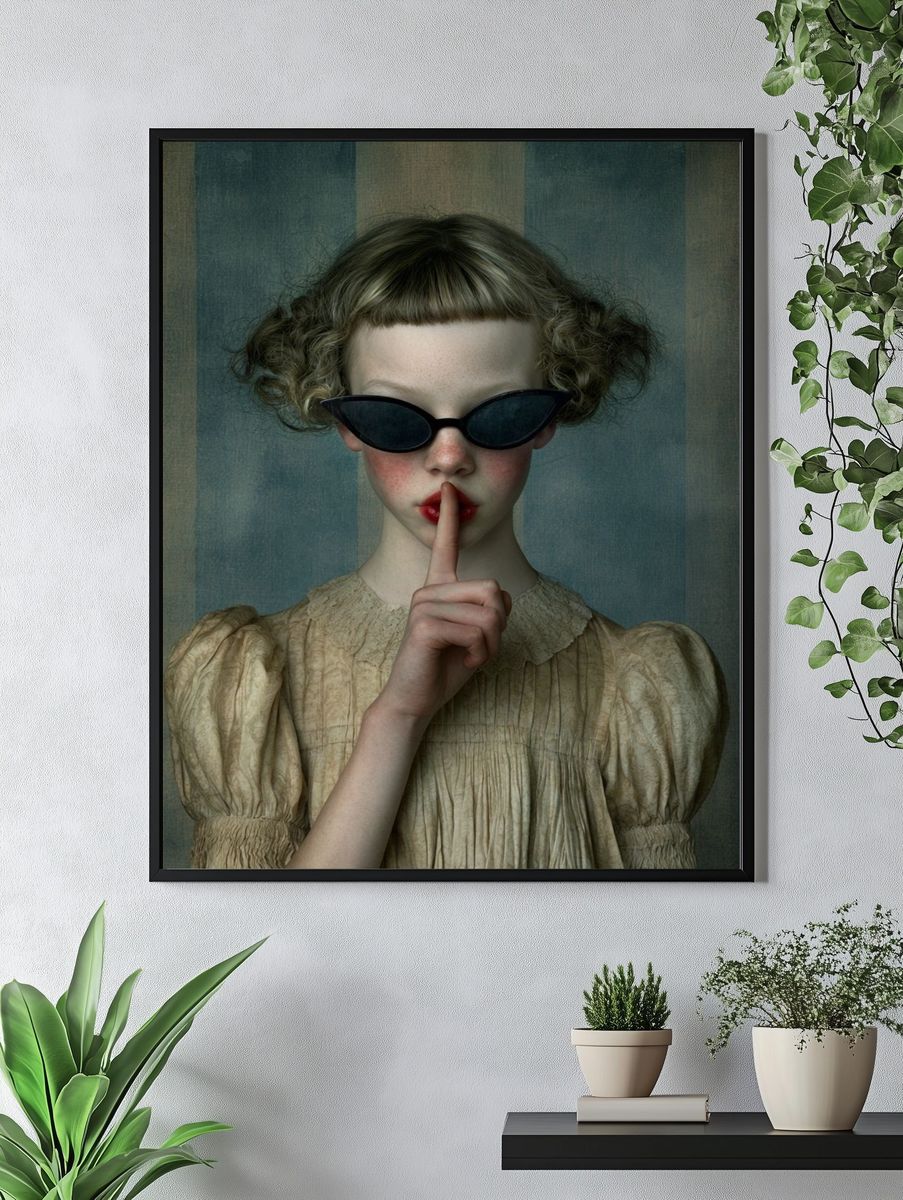 Silent Portrait Surrealism Poster. — room view 4