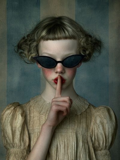 Silent Portrait Surrealism Poster. poster