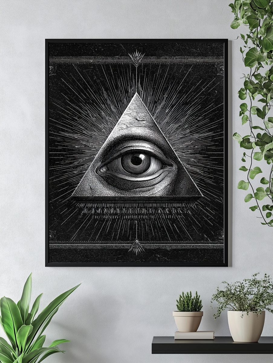 All-Seeing Eye Surrealism Poster. — room view 4