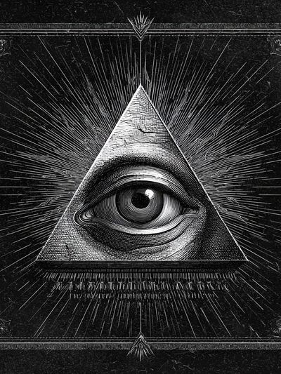 All-Seeing Eye Surrealism Poster.