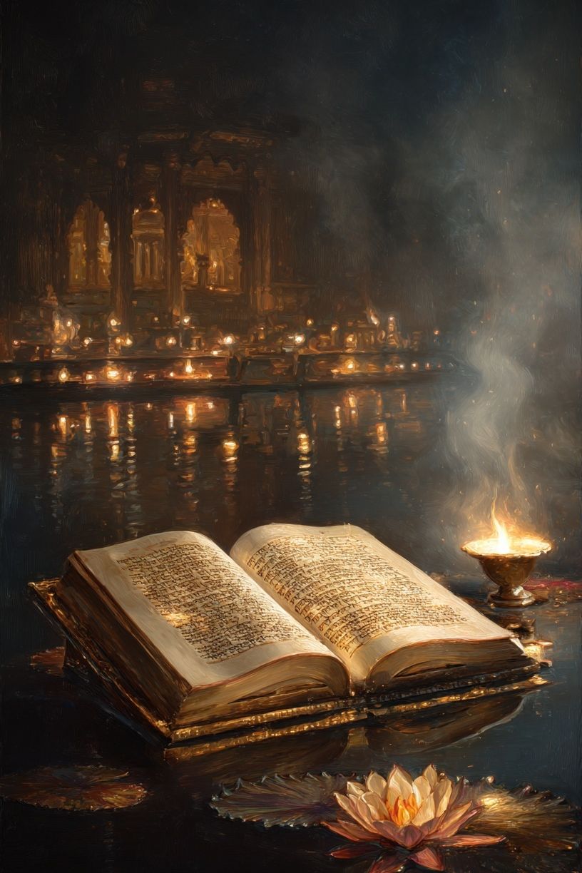 Sacred Book Still Life Print. poster — fine-art art