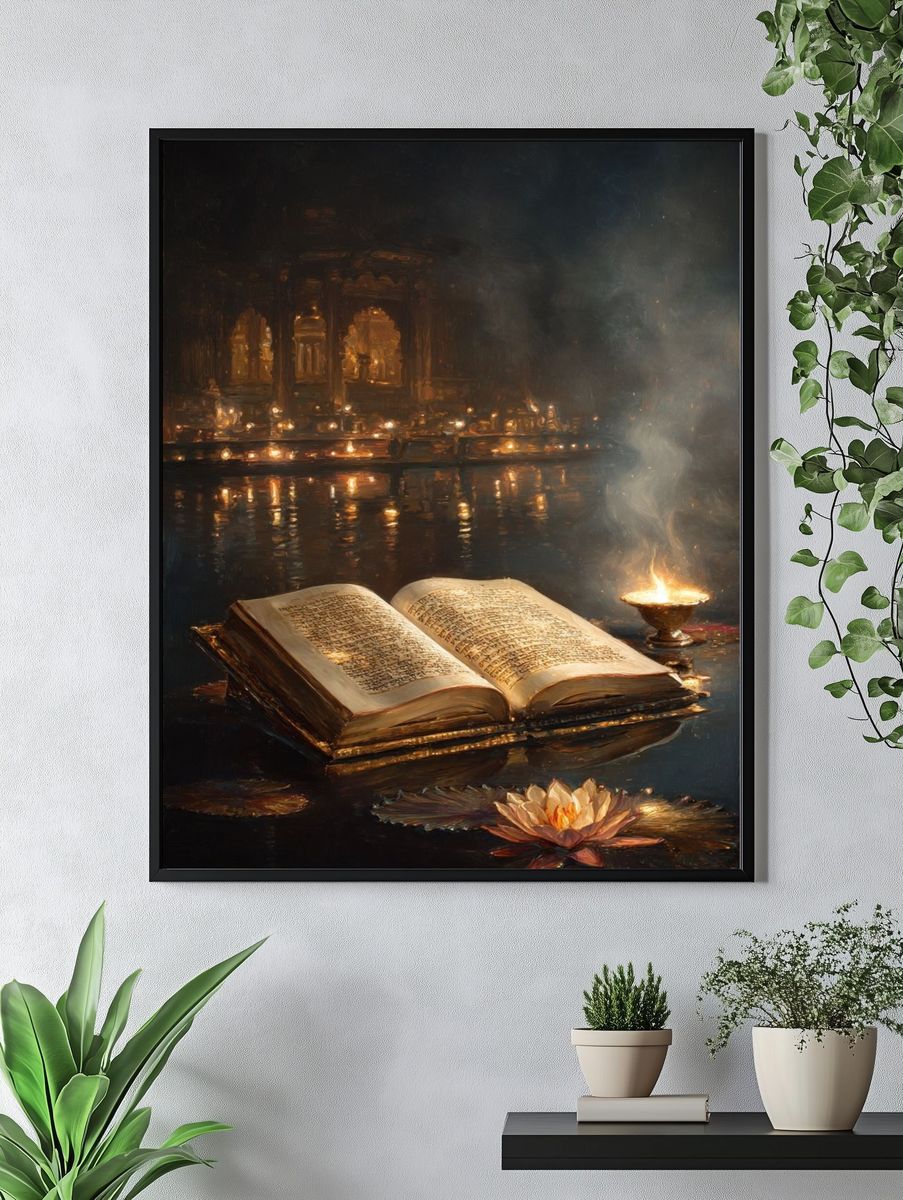 Sacred Book Still Life Print. — room view 4