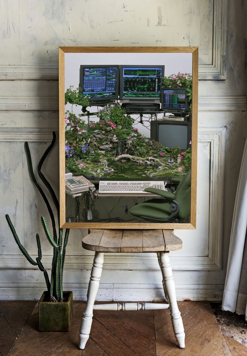 Surreal Tech Garden — Fine-Art Print. room preview